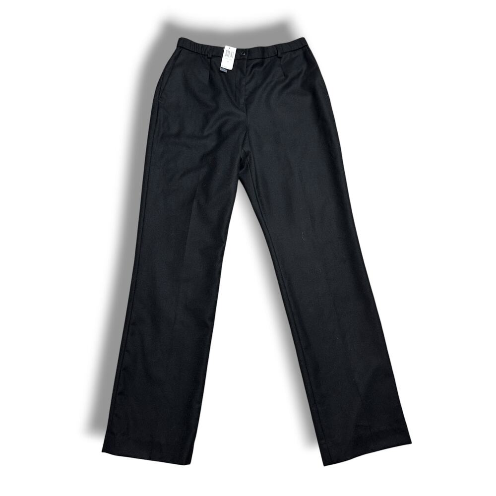 NWT $179 Pendleton Black Wool pants Trousers Lined Flat Front Sz 8
